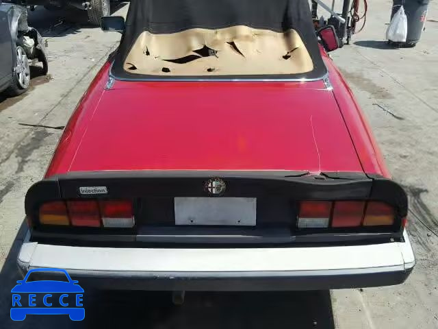 1986 ALFA ROMEO SPIDER VEL ZARBA5416G1036386 зображення 8