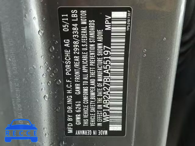2011 PORSCHE CAYENNE S WP1AB2A27BLA55197 image 9