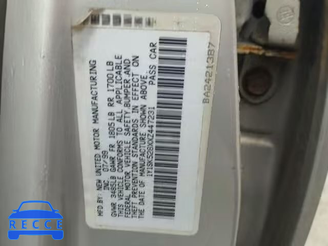 1999 CHEVROLET PRIZM/LSI 1Y1SK528XXZ447231 image 9