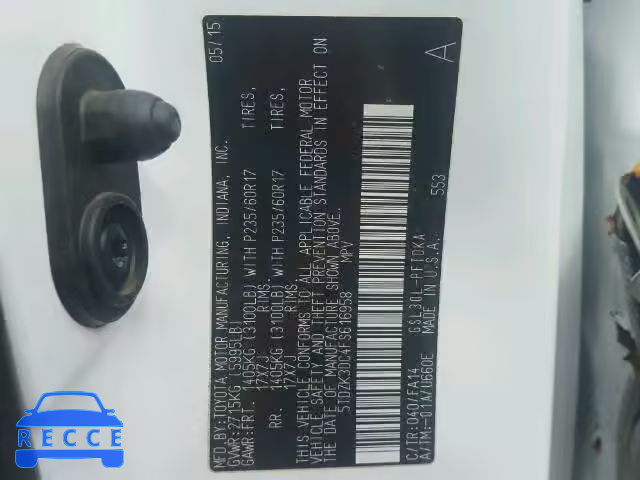 2015 TOYOTA SIENNA 5TDZK3DC4FS616958 image 9