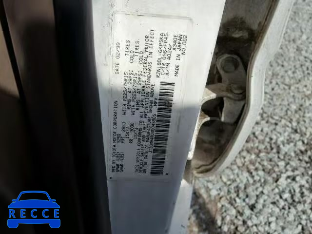 1999 TOYOTA 4RUNNER JT3GM84R0X0045805 image 9