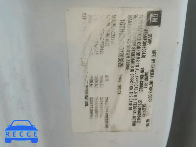 2005 GMC SAVANA G35 1GTHG39V451203828 image 9