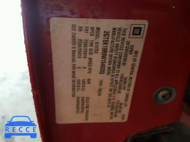 1998 GMC SIERRA K15 2GTEK19R9W1546283 image 9