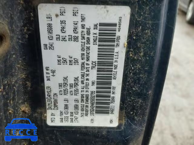 2002 DODGE DAKOTA SLT 1B7GG42N02S652795 image 9