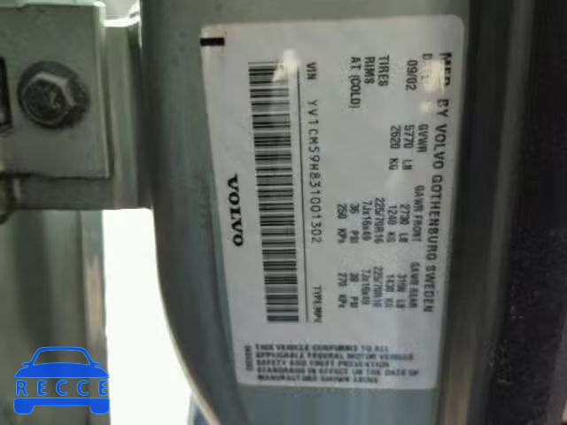 2003 VOLVO XC90 YV1CM59H831001302 зображення 9