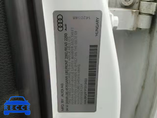 2015 AUDI S3 PREMIUM WAUBFGFF1F1013450 image 9