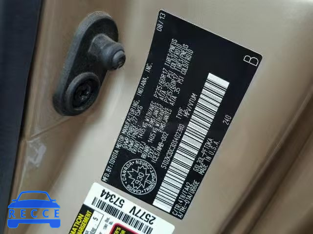 2013 TOYOTA SIENNA 5TDZK3DC3DS402380 image 9