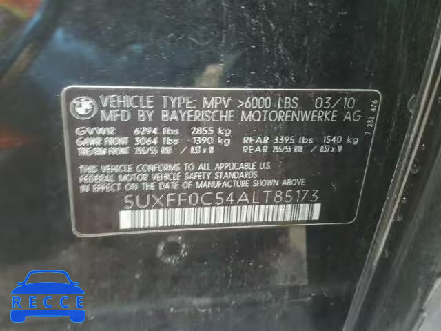2010 BMW X5 XDRIVE3 5UXFF0C54ALT85173 Bild 9