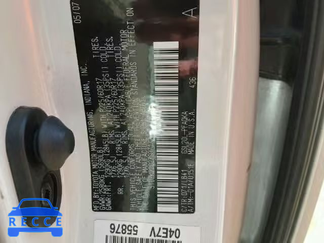 2007 TOYOTA SIENNA XLE 5TDZK22C27S071728 image 9
