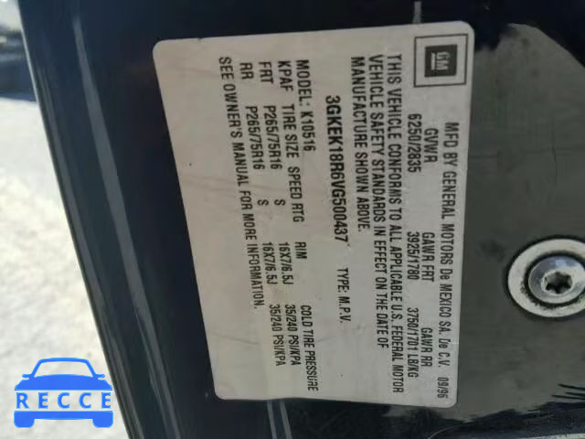 1997 GMC YUKON 3GKEK18R6VG500437 image 9