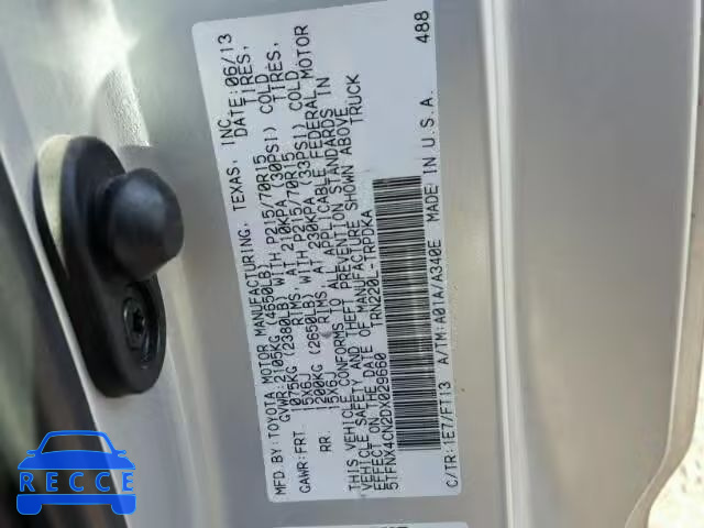 2013 TOYOTA TACOMA 5TFNX4CN2DX029660 image 9