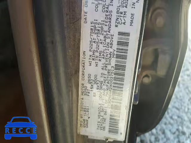 1999 TOYOTA 4RUNNER JT3GM84R2X0037513 image 9