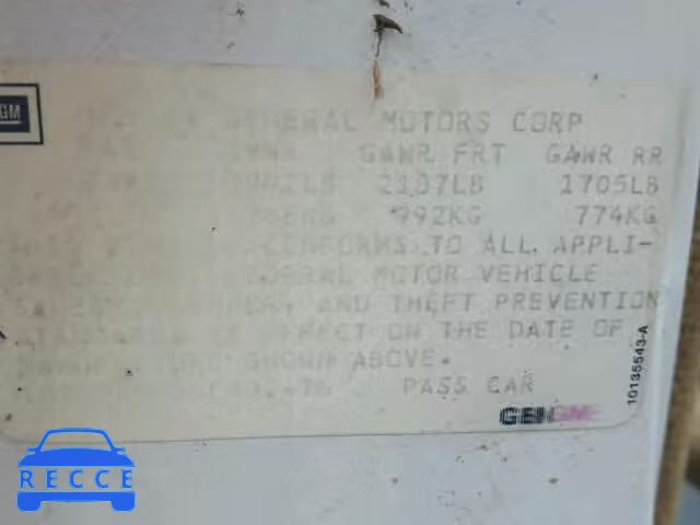 1995 PONTIAC GRAND AM S 1G2NE55M6SC802476 Bild 9