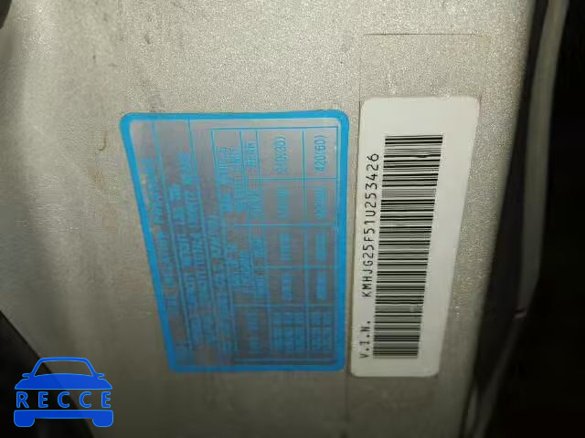 2001 HYUNDAI TIBURON KMHJG25F51U253426 Bild 9