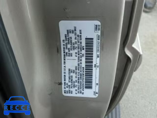 2001 NISSAN QUEST GXE 4N2ZN15T01D816568 image 9