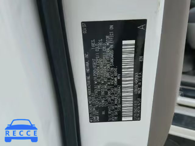 2007 TOYOTA SEQUOIA SR 5TDBT44A77S286642 зображення 9