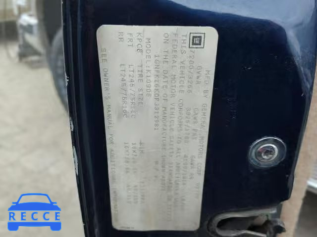 1993 CHEVROLET K1500 SUBU 1GNFK16K0PJ312981 image 9