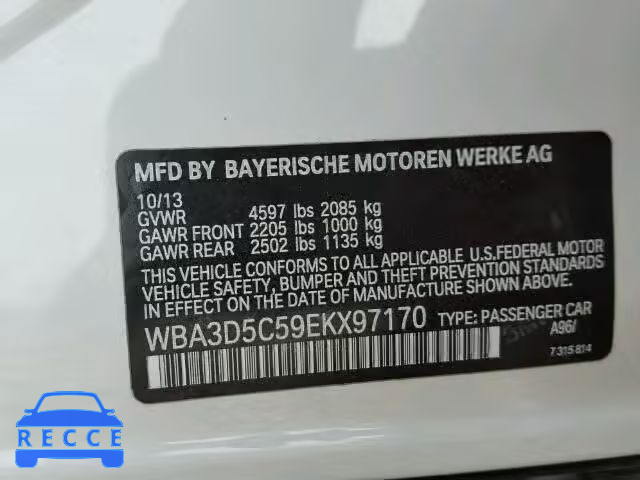 2014 BMW 328D XDRIV WBA3D5C59EKX97170 зображення 9