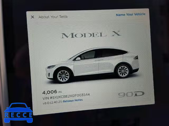 2016 TESLA MODEL X 5YJXCBE2XGF003544 image 7