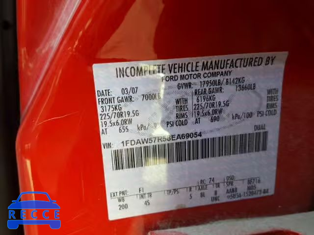 2008 FORD F550 SUPER 1FDAW57R58EA69054 image 9