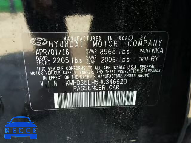 2017 HYUNDAI ELANTRA GT KMHD35LH5HU346620 image 9