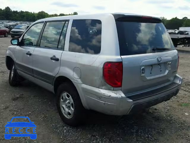 2005 HONDA PILOT LX 2HKYF18105H543976 image 2