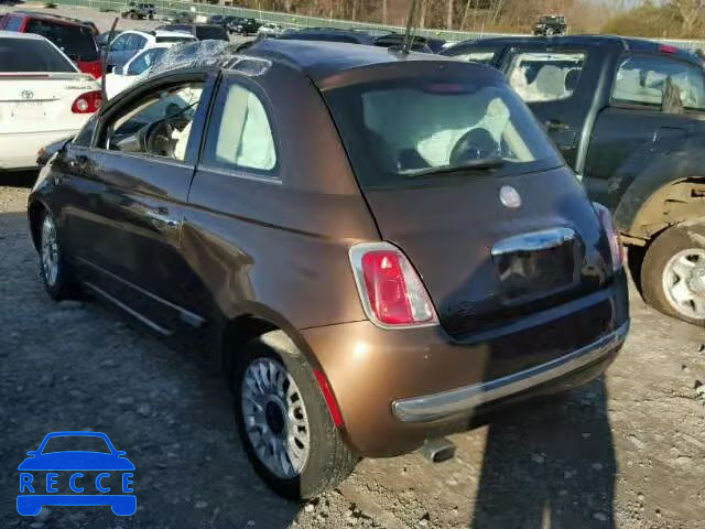 2012 FIAT 500 LOUNGE 3C3CFFCR2CT118412 image 2