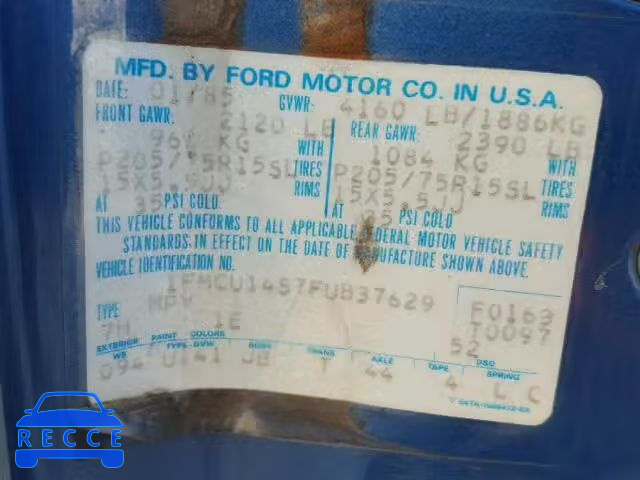 1985 FORD BRONCO II 1FMCU14S7FUB37629 image 9