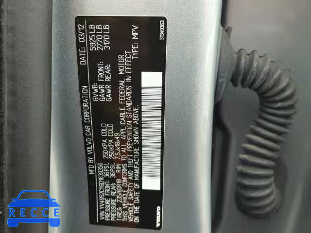 2013 VOLVO XC90 3.2 YV4952CY6D1639356 зображення 9