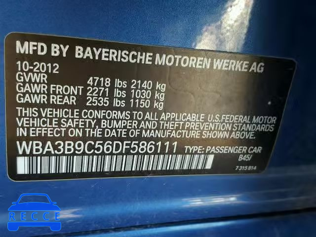 2013 BMW 335 XI WBA3B9C56DF586111 Bild 9