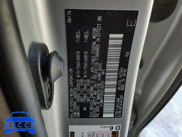 2016 LEXUS GX BASE JTJBM7FX2G5146923 image 9