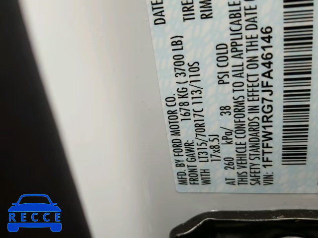2018 FORD F150 RAPTO 1FTFW1RG7JFA46146 image 9
