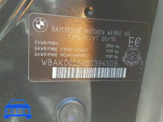 2011 BMW 750 I WBAKC6C59BC394509 Bild 9