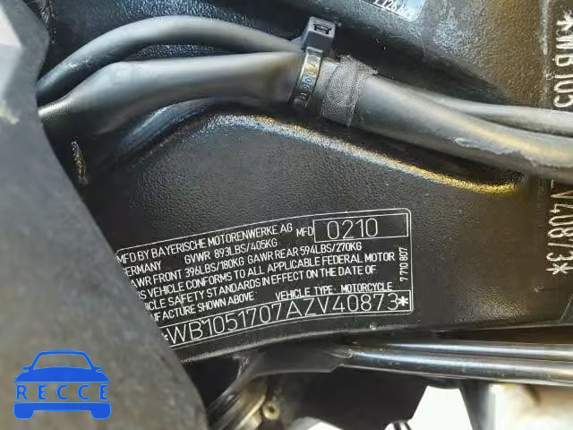 2010 BMW S 1000 RR WB1051707AZV40873 image 9