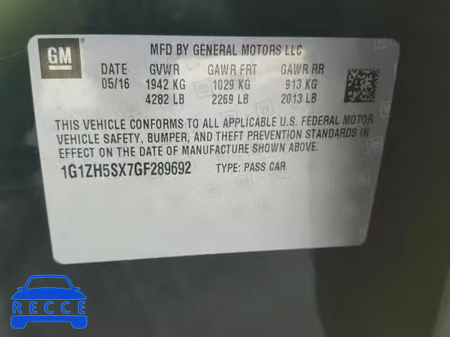 2016 CHEVROLET MALIBU PRE 1G1ZH5SX7GF289692 image 9