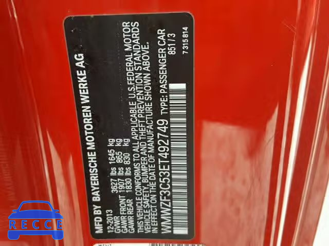 2014 MINI COOPER CLU WMWZF3C53ET492749 image 9