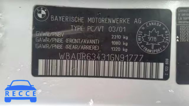 2001 BMW 540 IT AUT WBADR63431GN91777 image 8