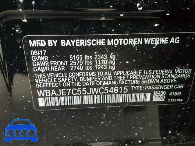 2018 BMW 540 XI WBAJE7C55JWC54615 image 9