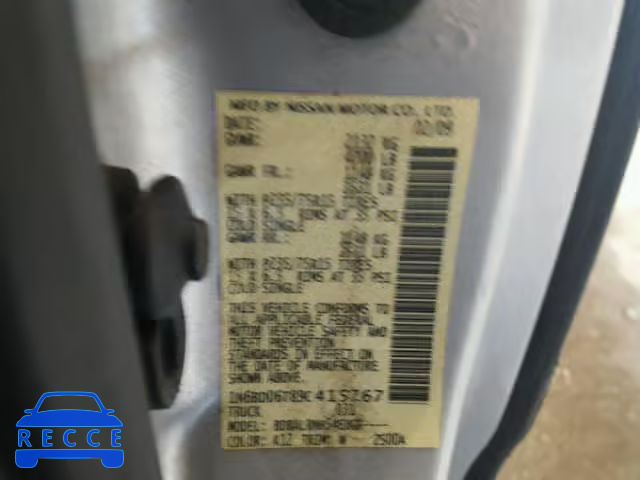 2009 NISSAN FRONTIER K 1N6BD06T89C415767 Bild 9