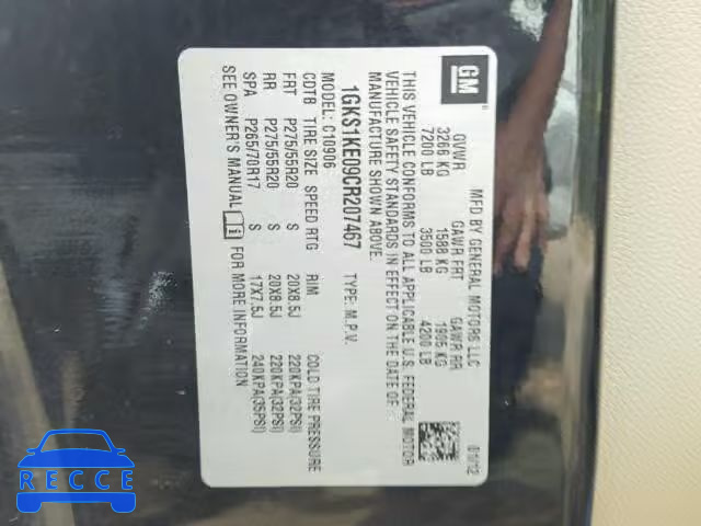 2012 GMC YUKON XL C 1GKS1KE09CR207467 image 9