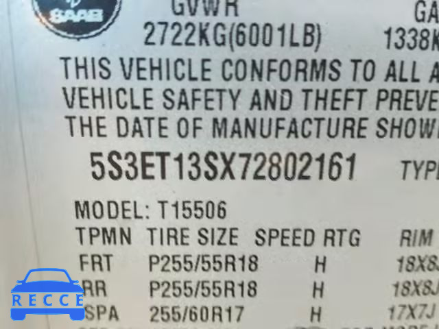 2007 SAAB 9-7X 4.2I 5S3ET13SX72802161 image 9