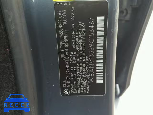 2009 BMW 528 XI WBANV13539C153467 image 9