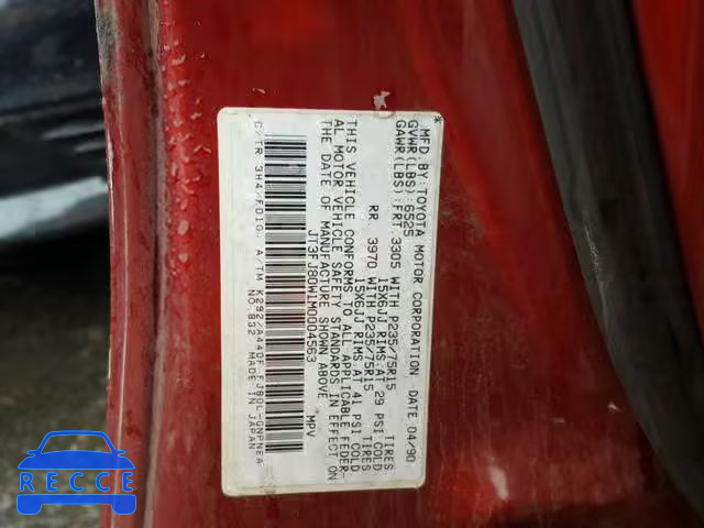 1991 TOYOTA LAND CRUIS JT3FJ80W1M0004563 image 9