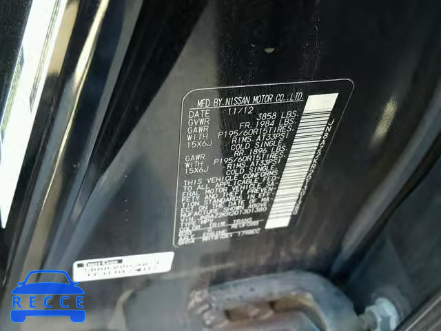 2013 NISSAN CUBE S JN8AZ2KR2DT301380 image 9