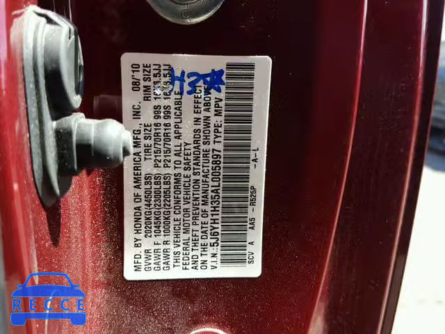 2010 HONDA ELEMENT LX 5J6YH1H35AL005897 image 9