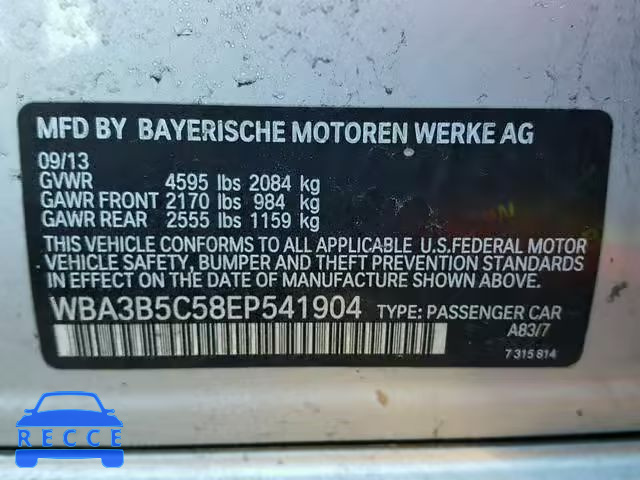 2014 BMW 328 XI SUL WBA3B5C58EP541904 image 9