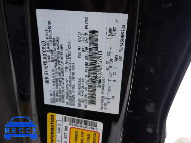 2018 FORD FUSION SE 3FA6P0LU4JR127913 image 9