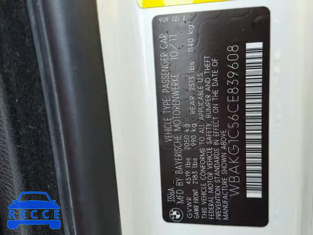 2012 BMW 335 I SULE WBAKG1C56CE839608 image 9