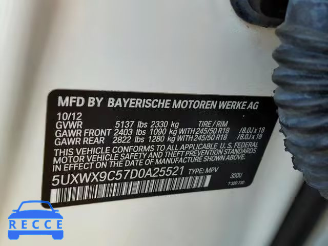 2013 BMW X3 XDRIVE2 5UXWX9C57D0A25521 image 9
