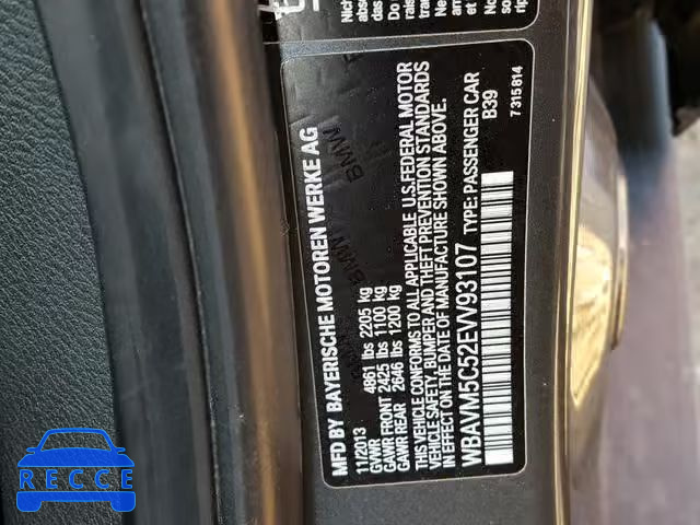 2014 BMW X1 XDRIVE3 WBAVM5C52EVV93107 зображення 9